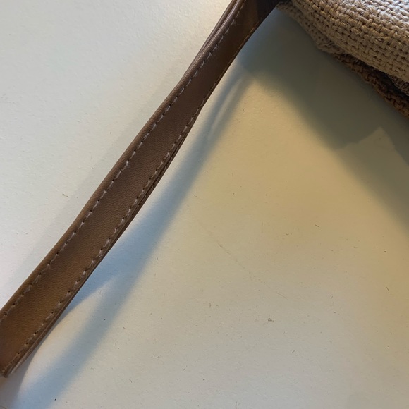 Vintage boho style mixed materials clutch - Picture 4 of 5